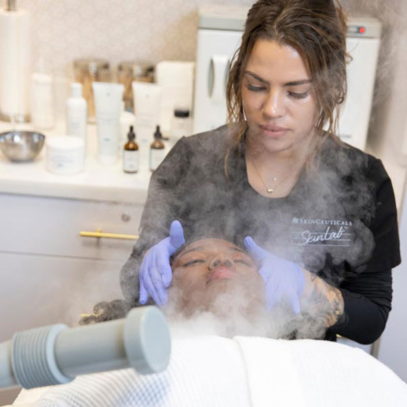 lady getting facial