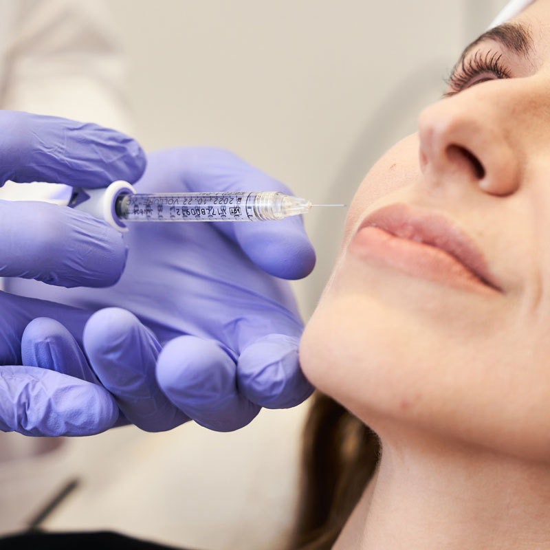 lady getting injectibles